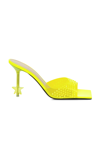 Mach & Mach Star Crystal-embellished Pvc Mules In Yellow