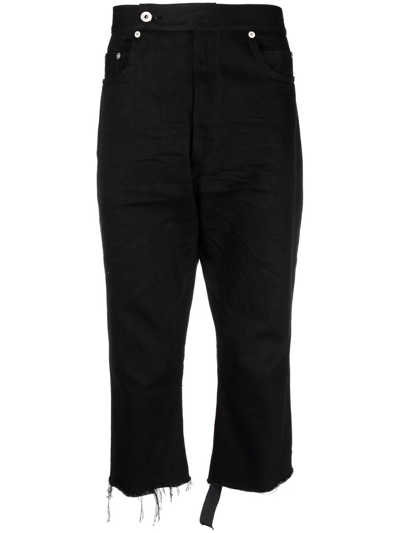 Rick Owens Bootcut Denim Jeans In Black