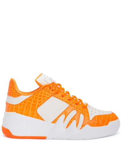Giuseppe Zanotti Talon Sneakers In Orange