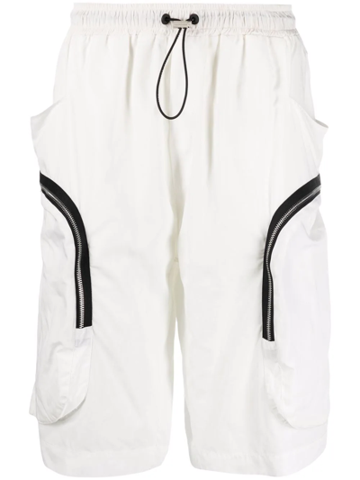 Philipp Plein Zip-detail Bermuda Shorts In White