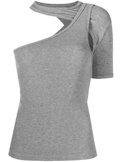 Rta Asymmetric Short-sleeved T-shirt In Grau