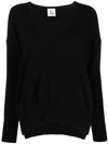 Paula V-neck Cashmere Jumper In Black