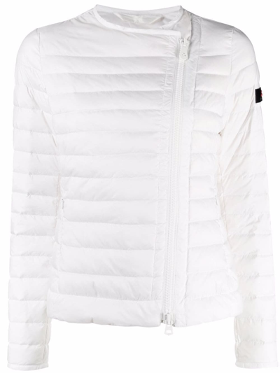 Peuterey Dalasi Off-centre Zipped Jacket In White