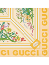 Gucci Floral-print Silk-twill Scarf In Yellow