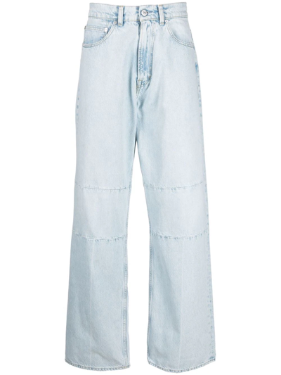 Our Legacy Bleached-effect Straight-leg Jeans In Blue