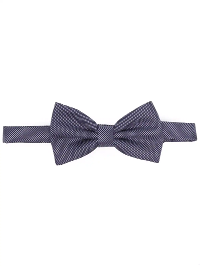 Lady Anne Check-print Bow-tie In Blau