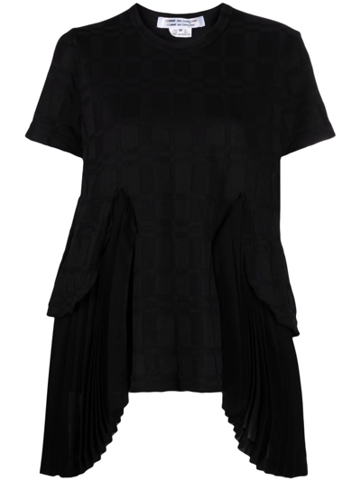 Comme Des Garçons Pleat-detailling Blouse In Schwarz