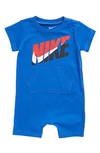 Nike Babies' Logo Graphic Romper In U89- Game Royal