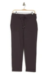 Democracy Ab Leisure High Rise Patch Pocket Utility Roll Cuff Drawstring Pants In Dark Heather Charcoal