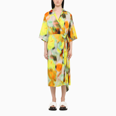 Dries Van Noten Multicolour Wrapped Dress