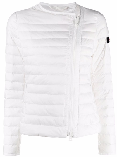 Peuterey Dalasi Off-centre Zipped Jacket In White
