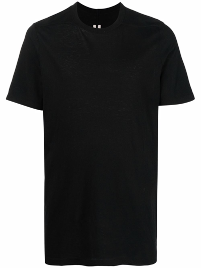 Rick Owens Level Longline Cotton-jersey T-shirt In Black