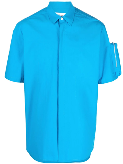 Ambush Pouch-pocket Short-sleeved Shirt In Blue