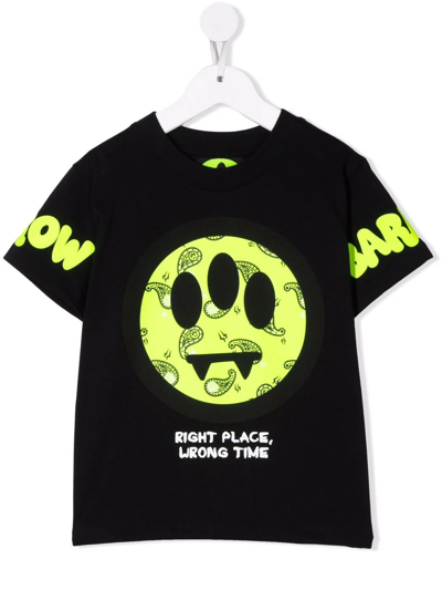Barrow Kids' Slogan-print Short-sleeved T-shirt In Black