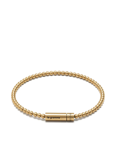 Le Gramme Beads Le 15g Recycled 18ct Yellow Gold-plated Sterling-silver Bead Bracelet