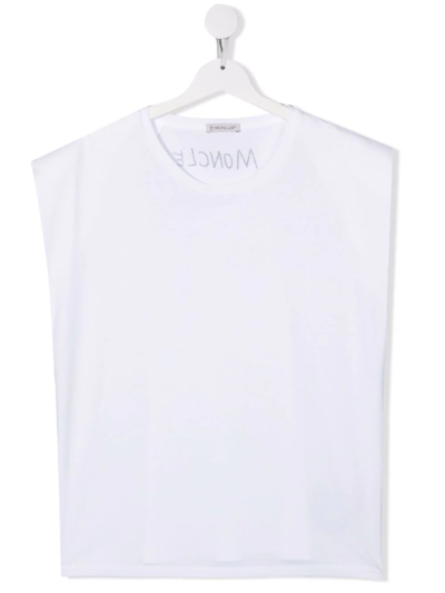 Moncler Babies' Graphic-print Sleeveless T-shirt In White