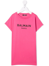 Balmain Logo-print Short-sleeve T-shirt In Pink