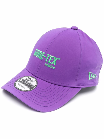 New Era Slogan-embroidered Cap In Purple