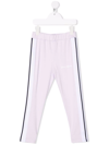 Palm Angels Side Stripe Logo Track Pants In Purple