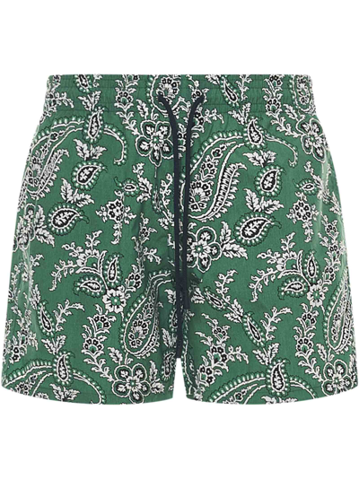 Etro Swimsuit With Paisley Print In Green