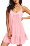Billabong Beach Vibes Cover-up Dress In Pink Sunset