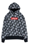 Levi's ® Kids' Logo Patch Hooded Sweatshirt In Black