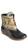 Sperry Women's Saltwater Metallic Camo Water-resistant Duck Boot Women's Shoes In Olive Camo