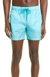 Moncler Logo-patch Detail Swim Shorts In Blue