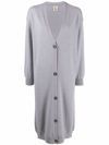 Paula Button-up Cashmere Cardigan In Grey