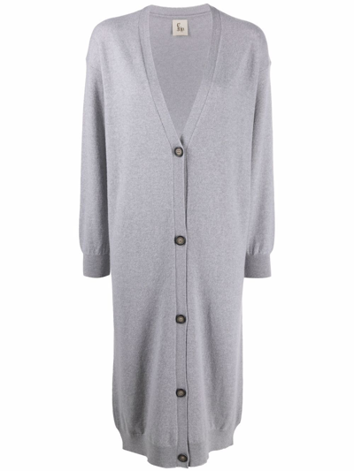 Paula Button-up Cashmere Cardigan In Grey