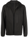 Moncler Sattouf Logo-print Shell Hooded Jacket In Schwarz