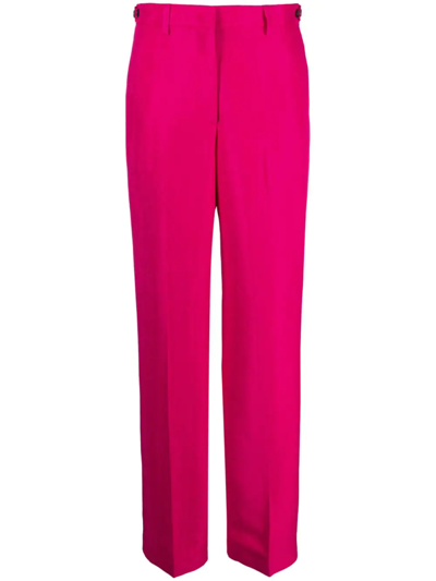 Msgm Tailored High-waisted Trousers In Pink