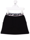 Off-white Logo Embroidered Slim Fit Mini Skirt In Black