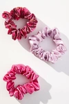 Slip Spring Rose Pure Silk Assorted 3-pack Large Scrunchies In Assorted