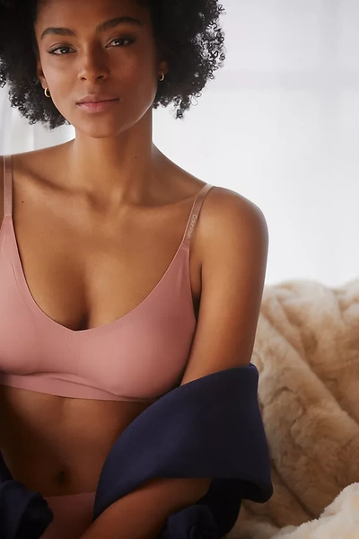 Calvin Klein Invisibles Triangle Bralette In Pink