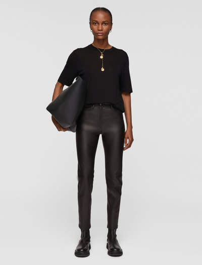 Joseph Teddy Stretch-leather Trousers In Black