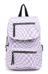 Madden Girl Proper Flap Nylon Backpack In Purple Multi