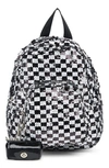 Madden Girl Sequin Zip Backpack In Checker