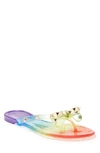 Wild Diva Lounge Studded Jelly Sandal In Multi
