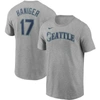 NIKE NIKE MITCH HANIGER GRAY SEATTLE MARINERS NAME & NUMBER T-SHIRT