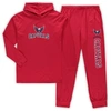CONCEPTS SPORT CONCEPTS SPORT RED WASHINGTON CAPITALS BIG & TALL PULLOVER HOODIE & JOGGERS SLEEP SET