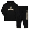 Concepts Sport Men's  Black Vegas Golden Knights Big And Tall Pullover Hoodie And Joggers Sleep Set In Black