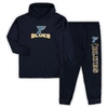 Concepts Sport Men's  Navy St. Louis Blues Big And Tall Pullover Hoodie And Joggers Sleep Set In Navy
