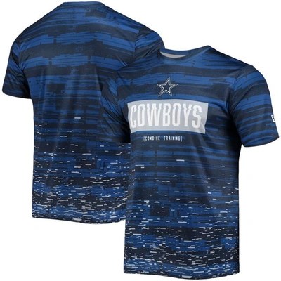 New Era Men's Navy Dallas Cowboys Combine Authentic Sweep T-shirt