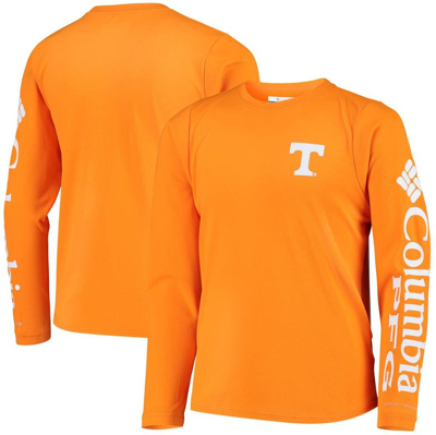 Columbia Kids' Youth Big Boys Tennessee Orange Tennessee Volunteers Pfg Terminal Tackle Long Sleeve Omni-shade T-sh