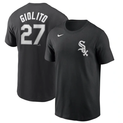 Nike Men's Lucas Giolito Black Chicago White Sox Name Number T-shirt
