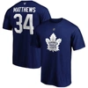 Fanatics Men's  Auston Matthews Blue Toronto Maple Leafs Big And Tall Name And Number T-shirt In Blue