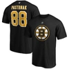 Fanatics Men's David Pastrnak Big And Tall Black Boston Bruins Team Authentic Stack Name And Number T-shirt In Black
