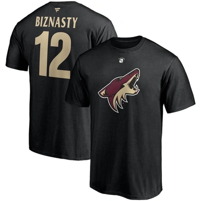 Fanatics Men's Paul Bissonnette Black Arizona Coyotes Authentic Stack Retired Player Nickname And Number T-sh