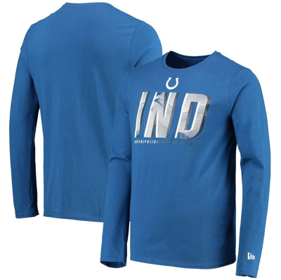 New Era Royal Indianapolis Colts Combine Authentic Static Abbreviation Long Sleeve T-shirt